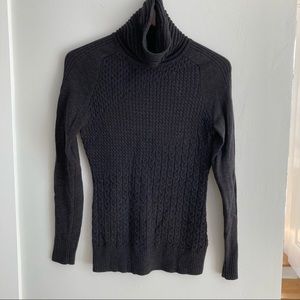 Smartwool Dacono Ski Sweater Heather Grey Turtleneck Small